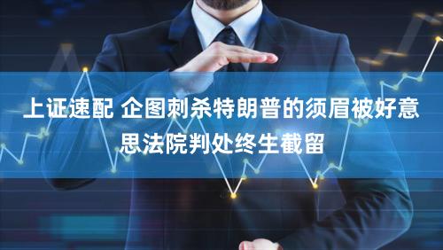 上证速配 企图刺杀特朗普的须眉被好意思法院判处终生截留