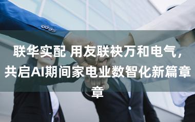 联华实配 用友联袂万和电气，共启AI期间家电业数智化新篇章